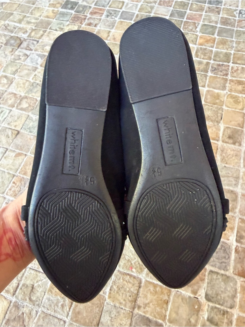 Women’s Black Embellished Pointed-Toe Flats - Picture 3 of 5
